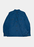 Washed Linen Overshirt — Spread Collar, Double Flap Chest Pockets, Relaxed Fit
