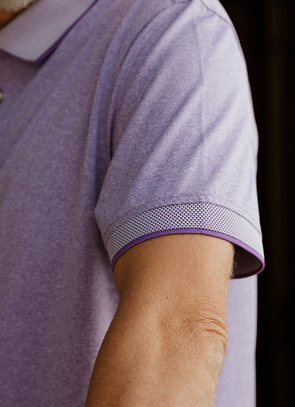 Short Sleeve Polyester Tech Knit Polo — Pique Knit Collar & Cuff, Tonal Yoke, Metal Buttons