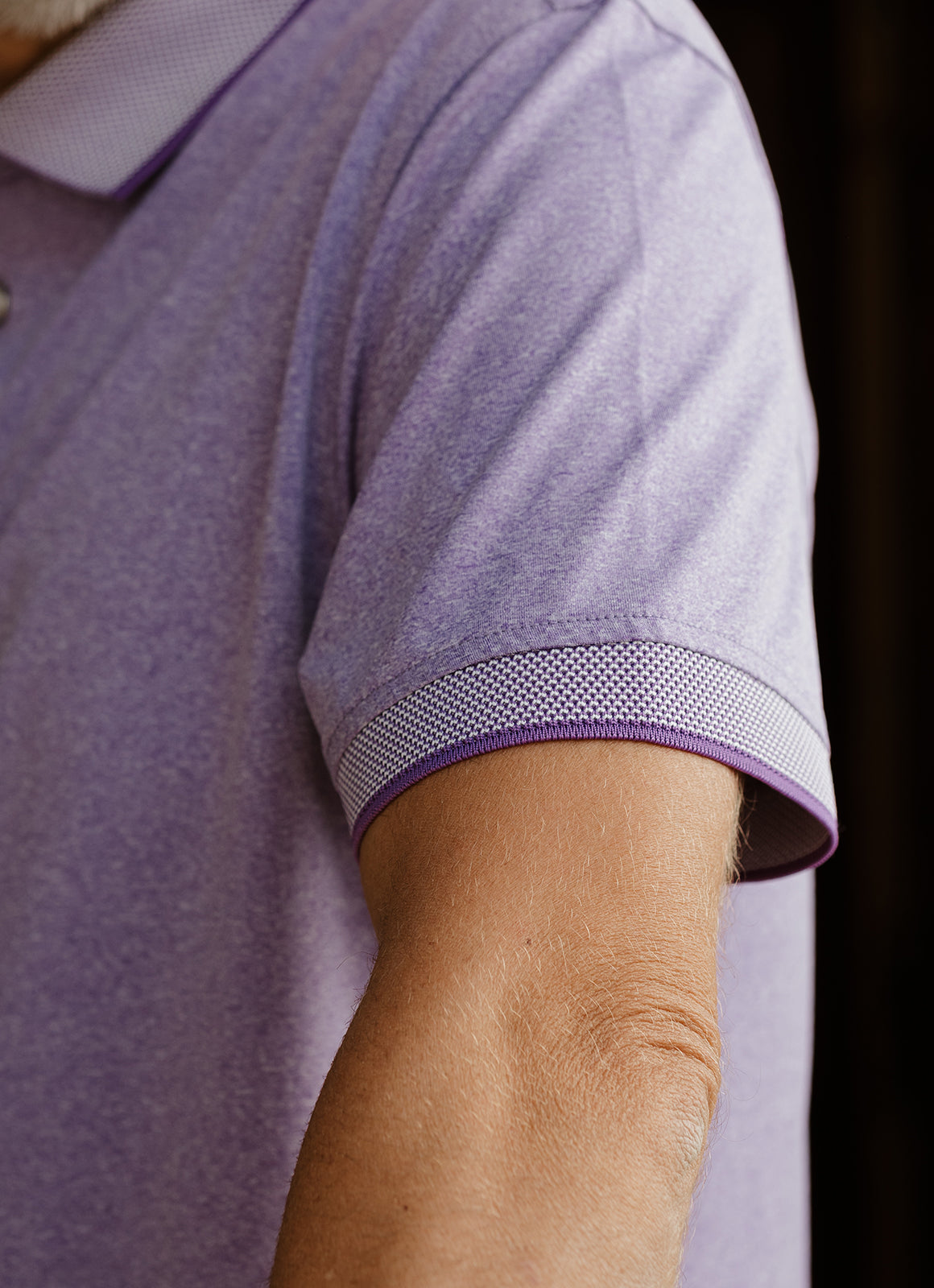 Short Sleeve Polyester Tech Knit Polo — Pique Knit Collar & Cuff, Tonal Yoke, Metal Buttons