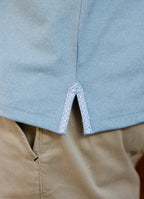Short Sleeve Polyester Tech Knit Polo — Pique Knit Collar & Cuff, Tonal Yoke, Metal Buttons