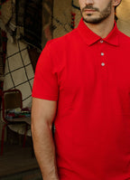 Pebble Jacquard Stretch Polo — Metal-Rimmed Buttons, Tonal Inner Yoke, Bungee Locker Loop