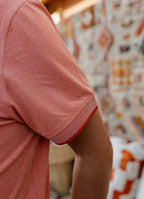 Short Sleeve Polyester Tech Knit Polo — Pique Knit Collar & Cuff, Tonal Yoke, Metal Buttons