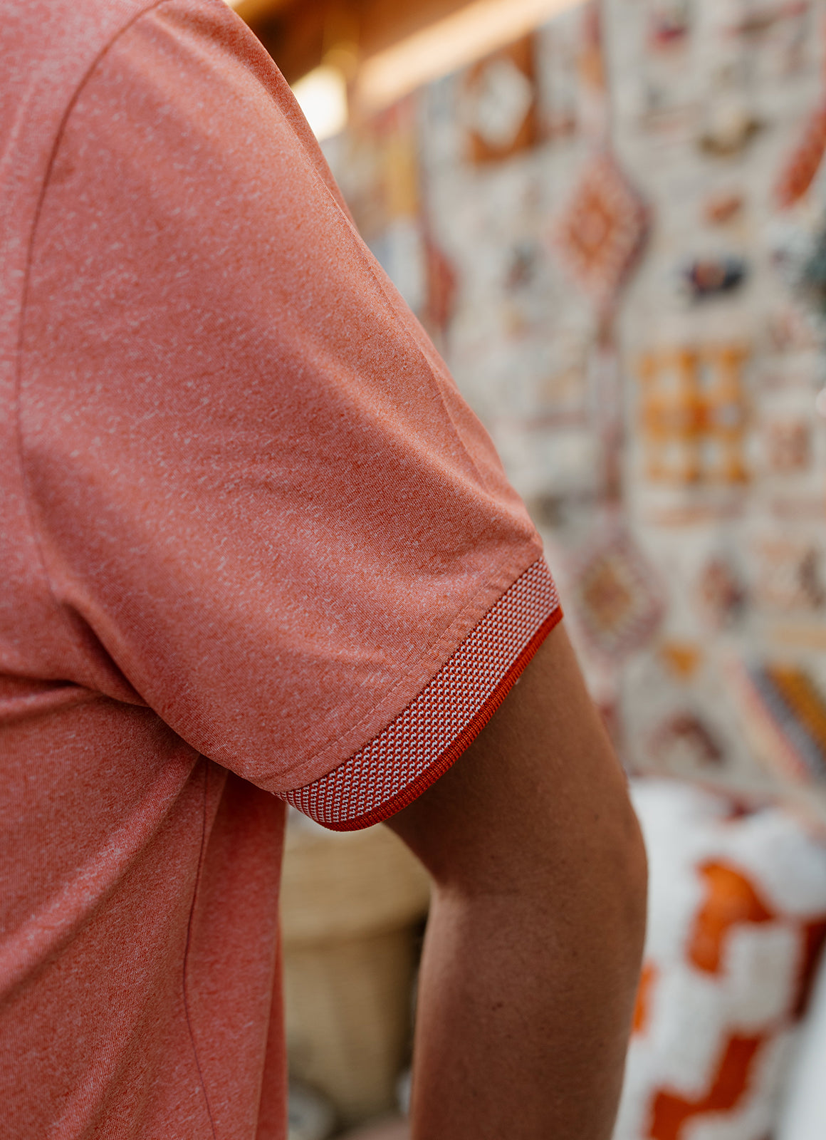Short Sleeve Polyester Tech Knit Polo — Pique Knit Collar & Cuff, Tonal Yoke, Metal Buttons