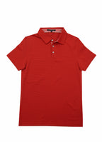 Pebble Jacquard Stretch Polo — Metal-Rimmed Buttons, Tonal Inner Yoke, Bungee Locker Loop