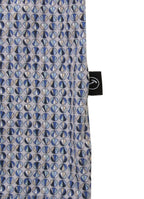 Short Sleeve Stretch Polo — Circle Pattern, Soft Smooth Fabric, Metal-Rimmed Buttons