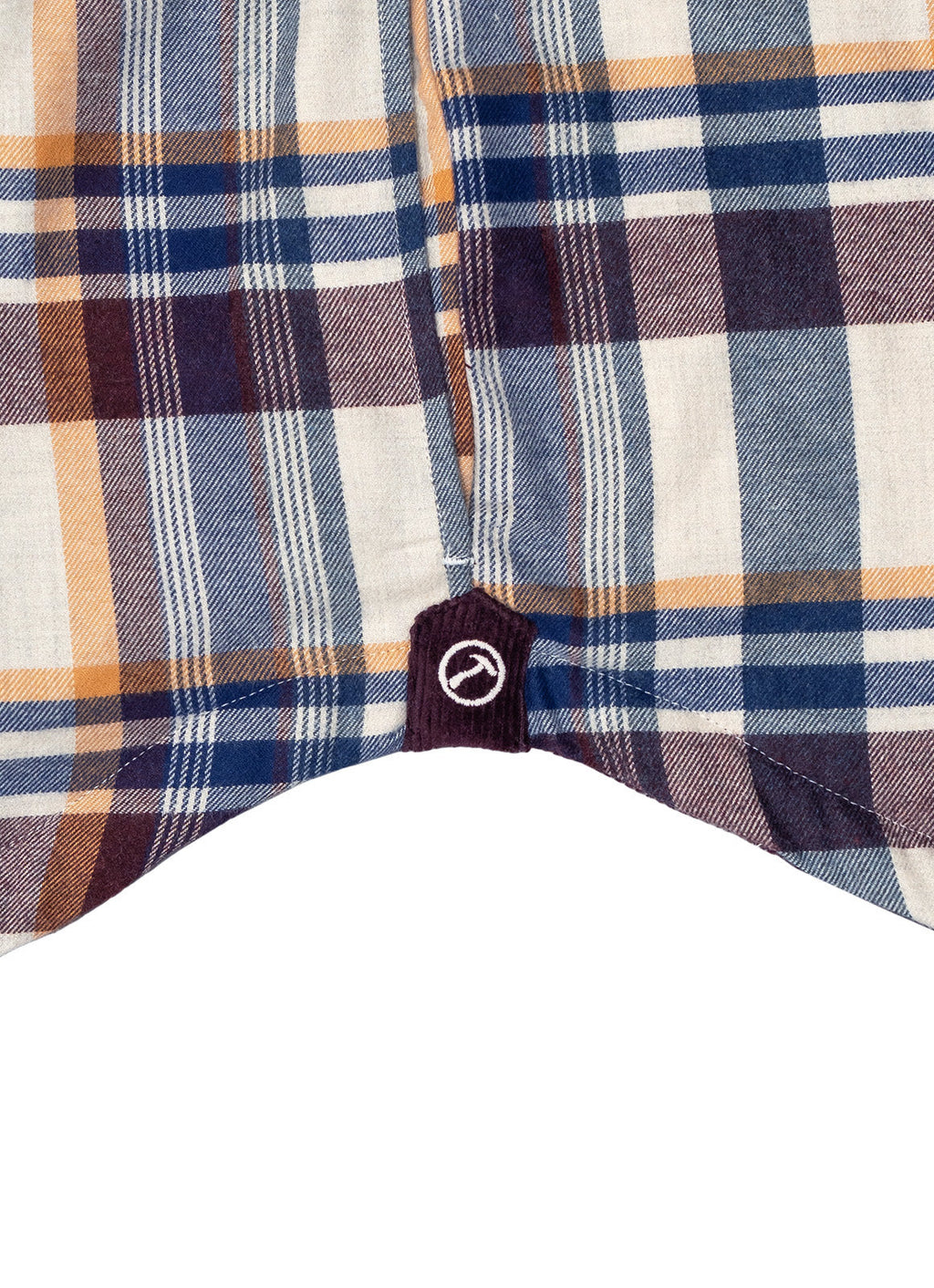 Plaid Sherpa-Lined Flannel Jacket — Cream Navy Burgundy, Double Chest Pockets, Cozy Warmth