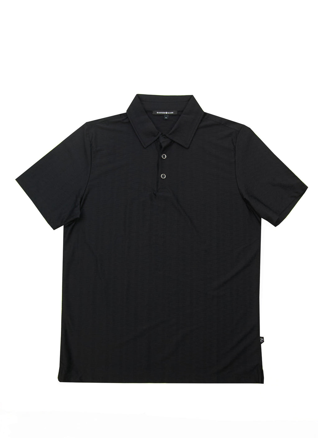 Short Sleeve Stretch Polo — Soft Textured Fabric, Metal-Rimmed Buttons, All-Day Comfort