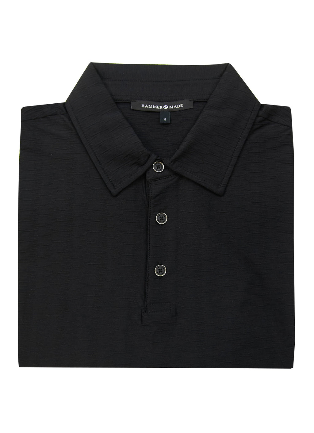 Short Sleeve Stretch Polo — Soft Textured Fabric, Metal-Rimmed Buttons, All-Day Comfort
