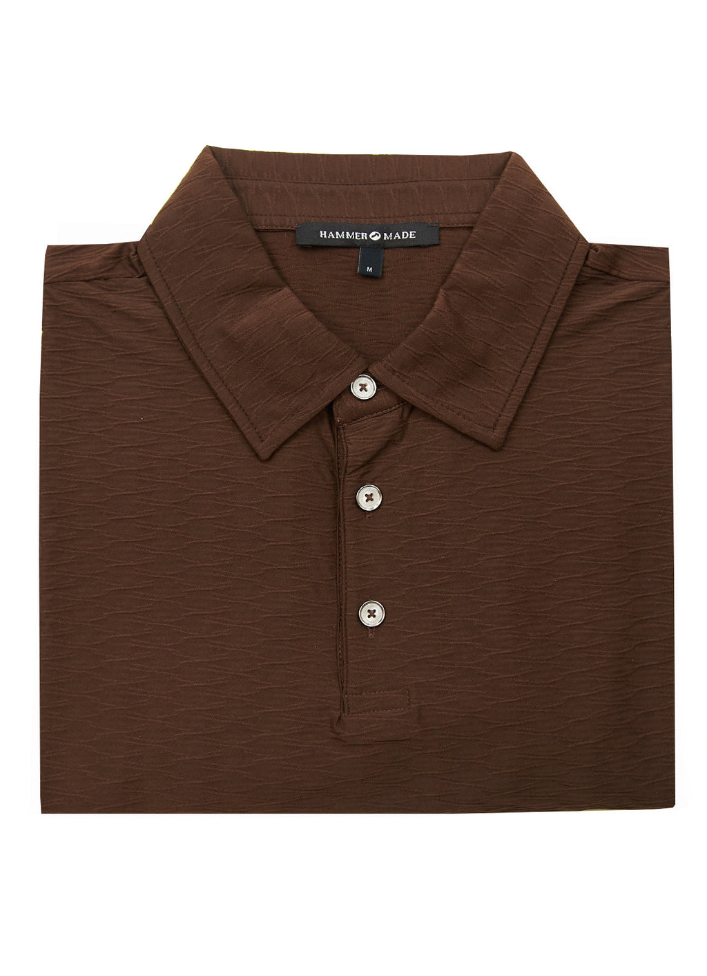 Short Sleeve Stretch Polo — Soft Textured Fabric, Metal-Rimmed Buttons, All-Day Comfort
