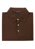 Short Sleeve Stretch Polo — Soft Textured Fabric, Metal-Rimmed Buttons, All-Day Comfort