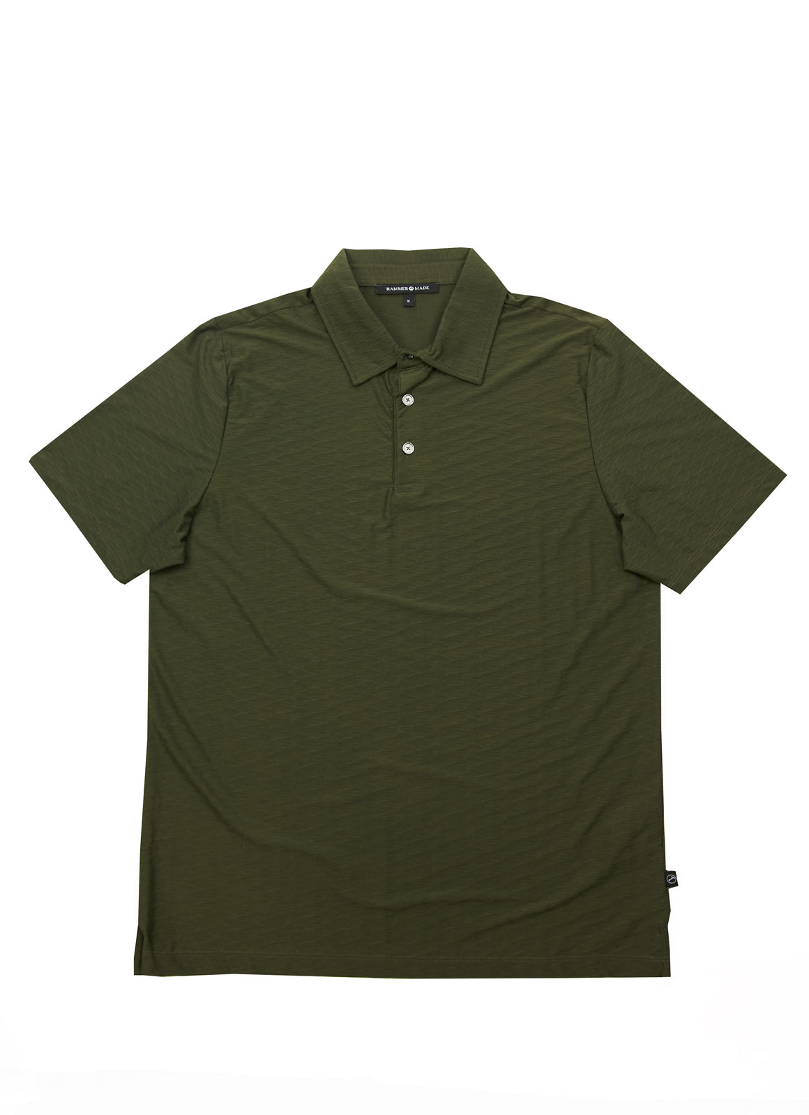 Short Sleeve Stretch Polo — Soft Textured Fabric, Metal-Rimmed Buttons, All-Day Comfort