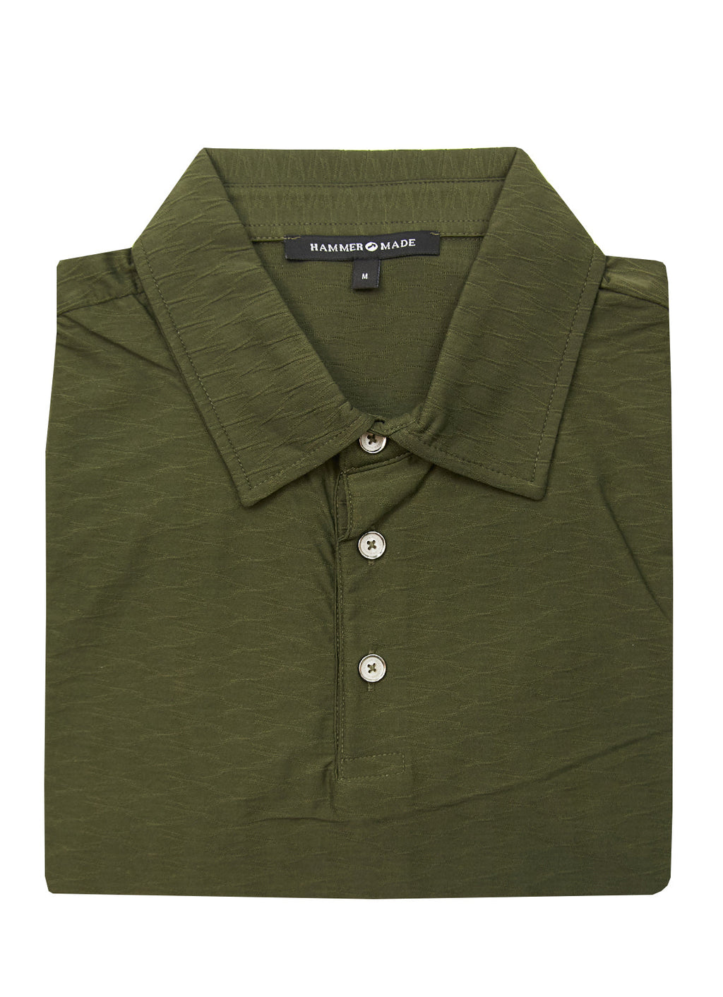 Short Sleeve Stretch Polo — Soft Textured Fabric, Metal-Rimmed Buttons, All-Day Comfort