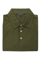 Short Sleeve Stretch Polo — Soft Textured Fabric, Metal-Rimmed Buttons, All-Day Comfort