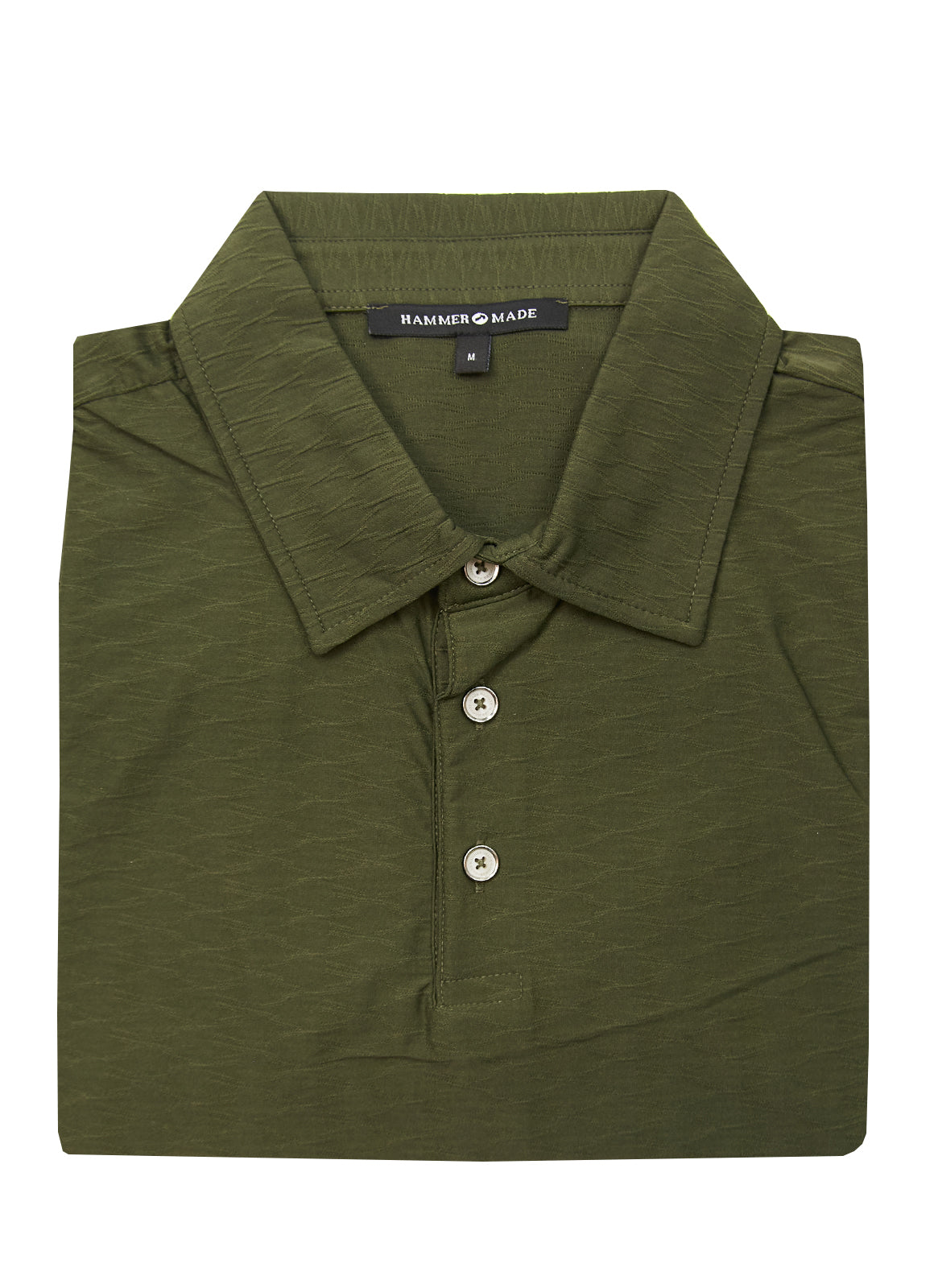 Short Sleeve Stretch Polo — Soft Textured Fabric, Metal-Rimmed Buttons, All-Day Comfort