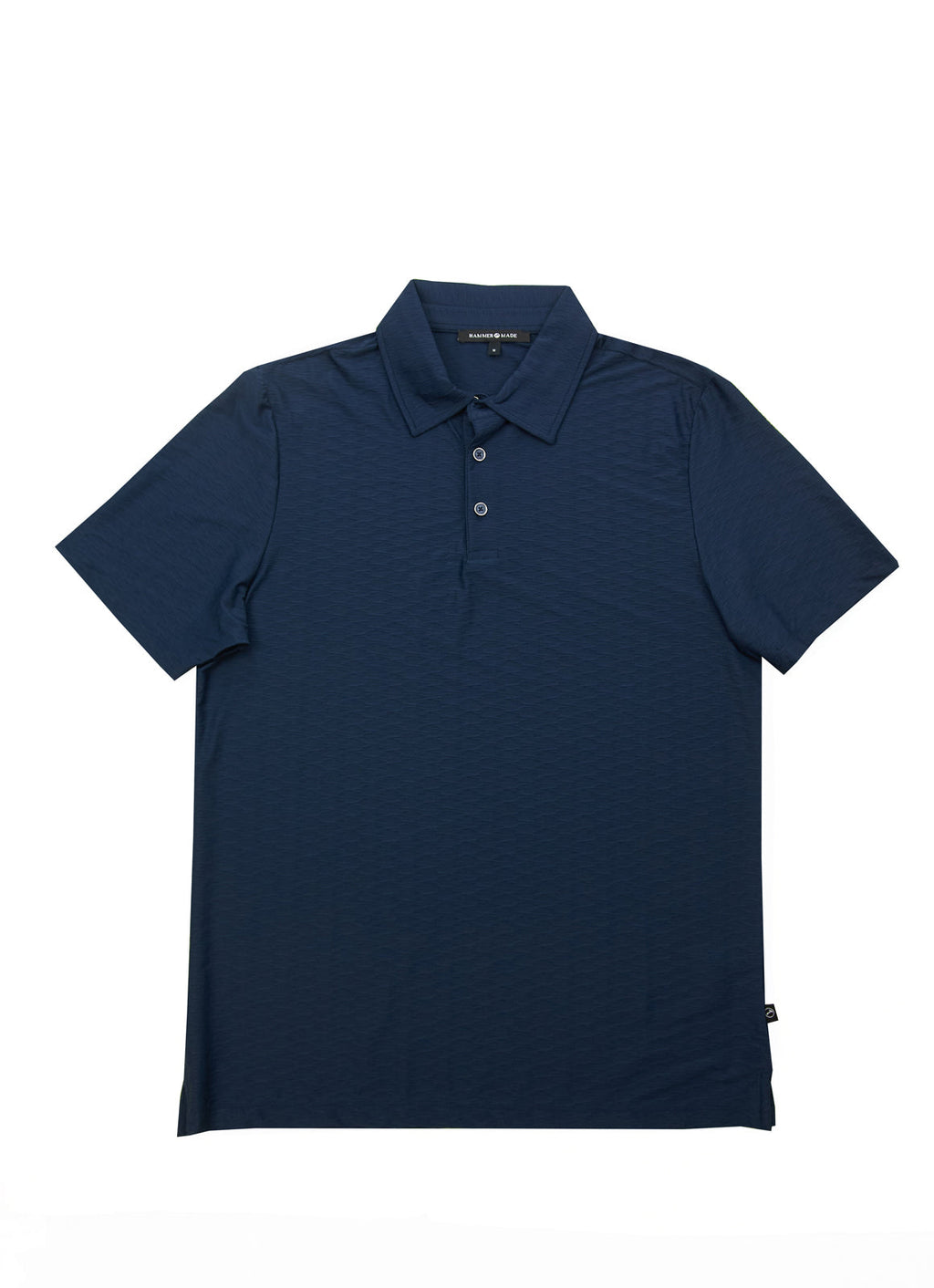 Short Sleeve Stretch Polo — Soft Textured Fabric, Metal-Rimmed Buttons, All-Day Comfort