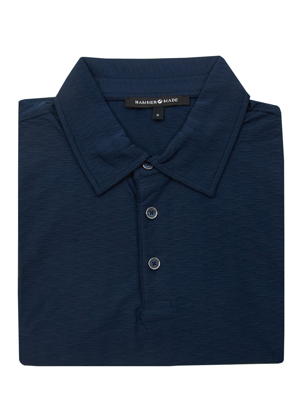 Short Sleeve Stretch Polo — Soft Textured Fabric, Metal-Rimmed Buttons, All-Day Comfort