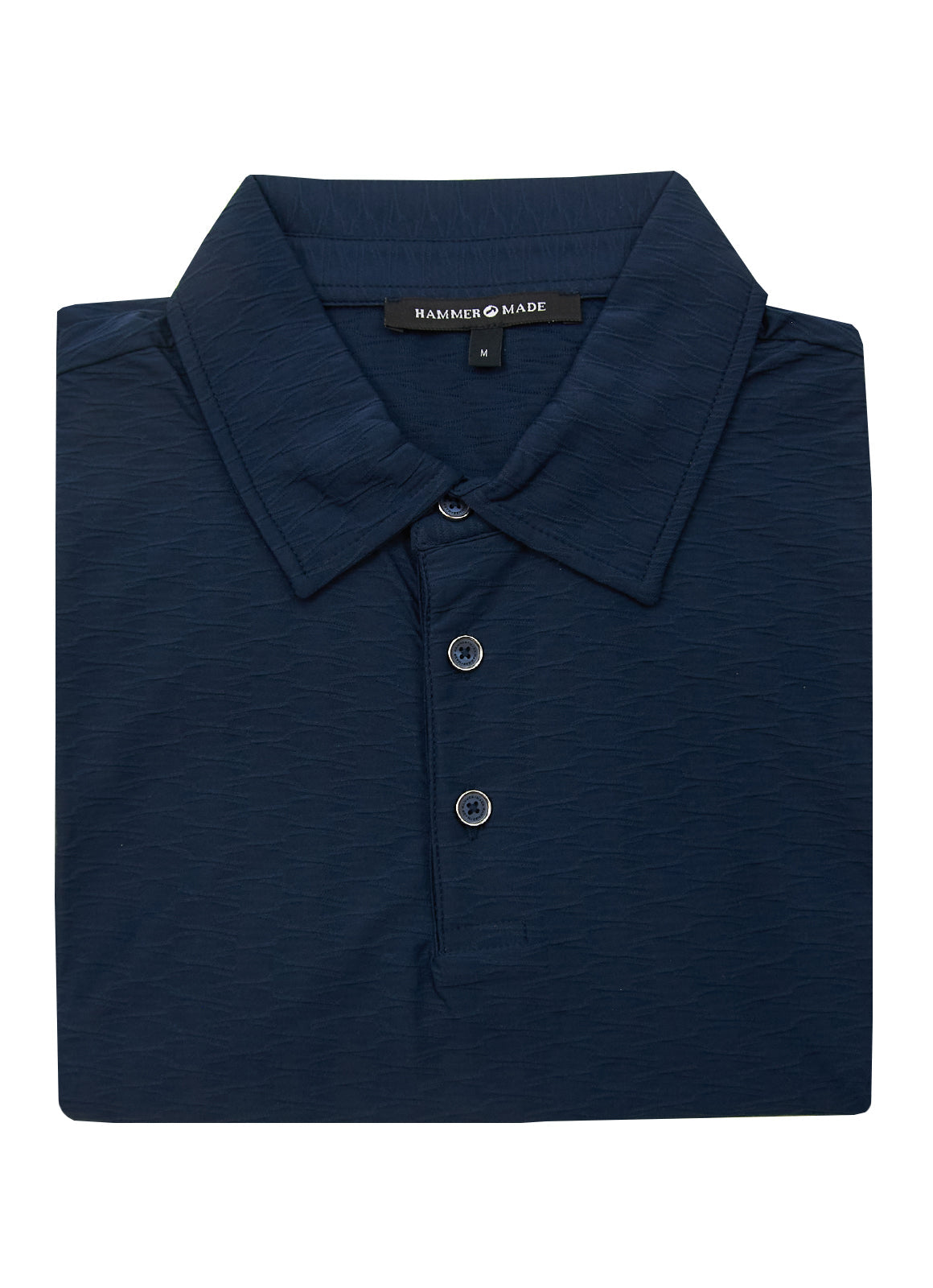 Short Sleeve Stretch Polo — Soft Textured Fabric, Metal-Rimmed Buttons, All-Day Comfort
