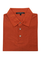 Short Sleeve Stretch Polo — Soft Textured Fabric, Metal-Rimmed Buttons, All-Day Comfort