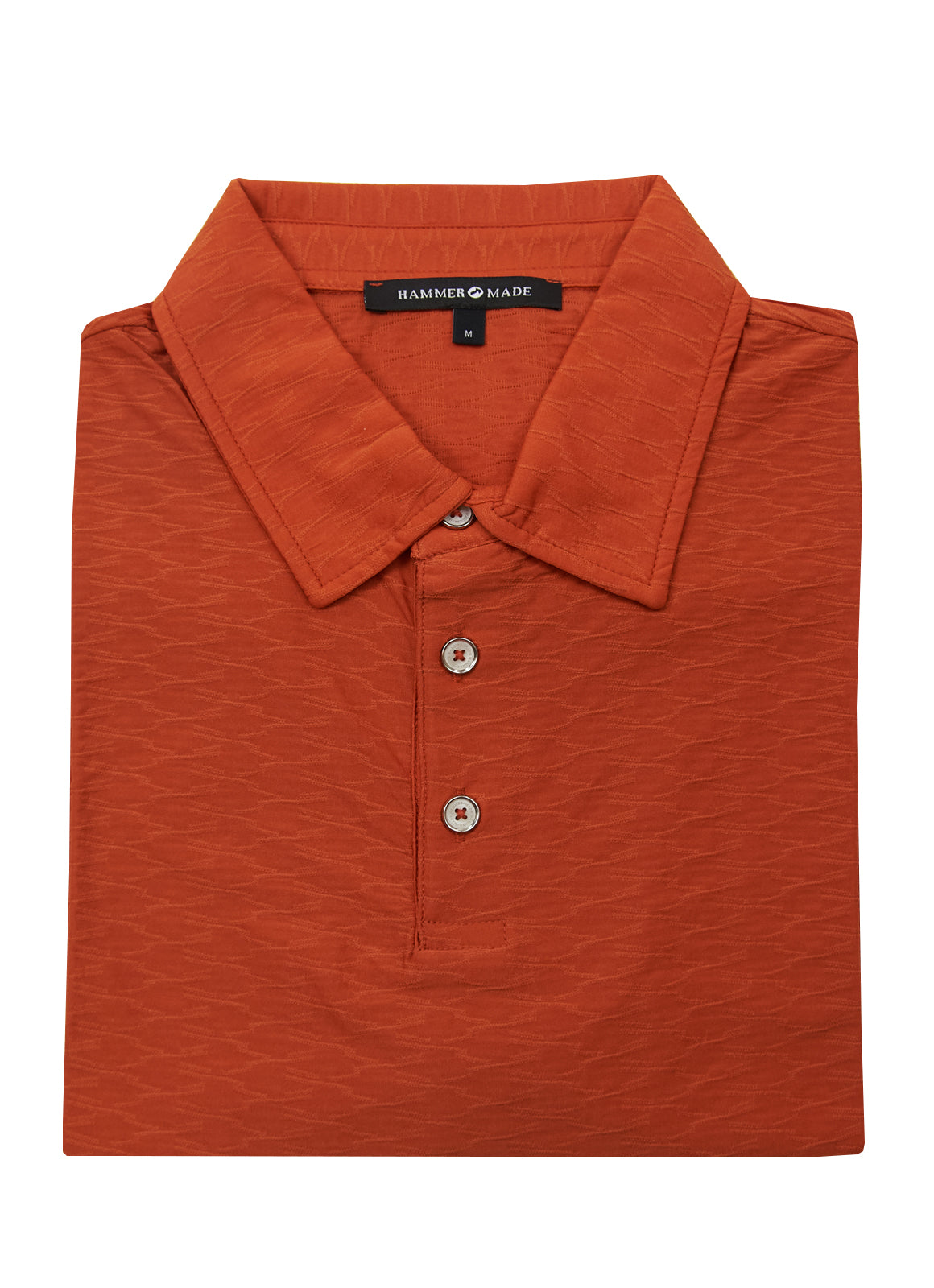 Short Sleeve Stretch Polo — Soft Textured Fabric, Metal-Rimmed Buttons, All-Day Comfort