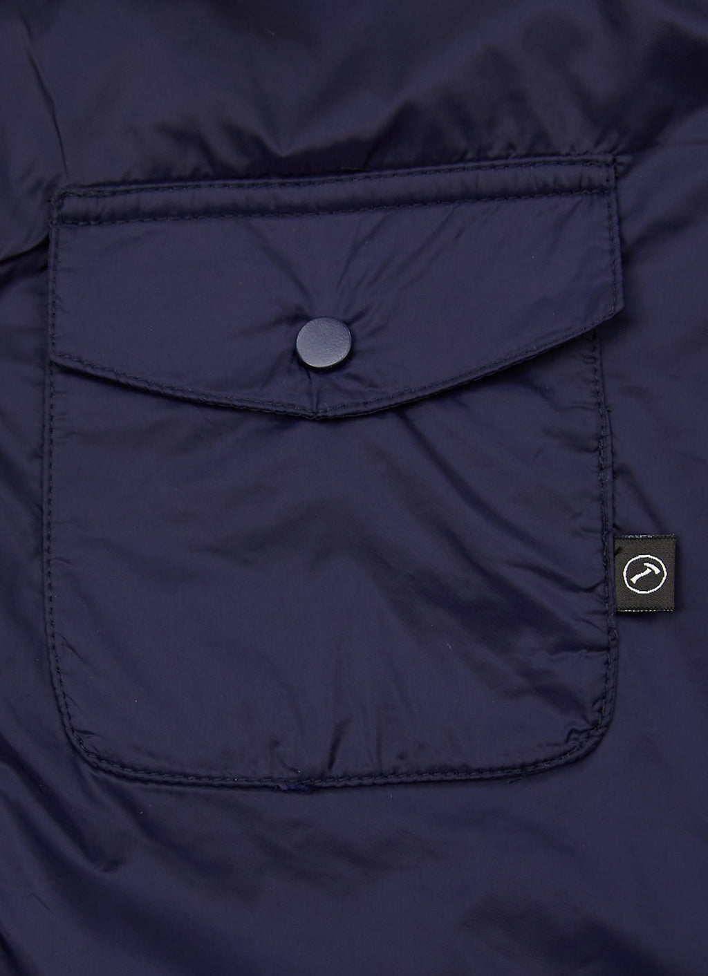 Reversible Jacket — Knit Plaid Inner & Navy Outer Shell, Double Front Pockets, Polished Finish
