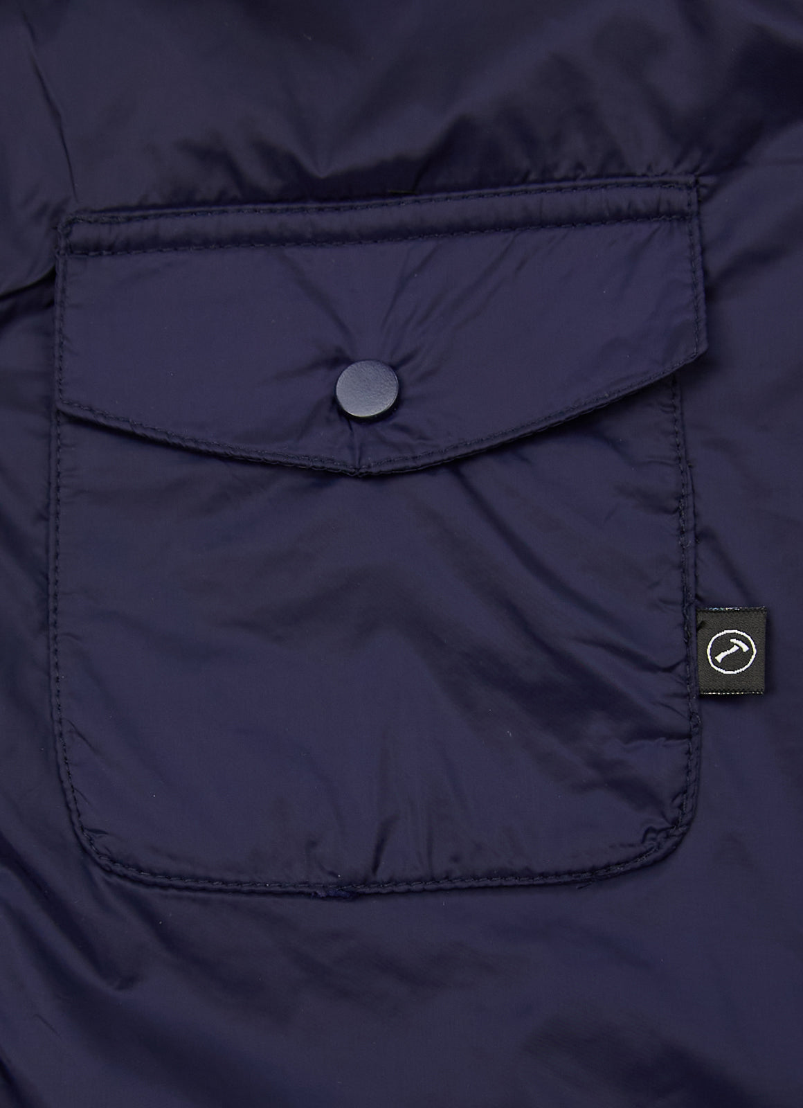 Reversible Jacket — Knit Plaid Inner & Navy Outer Shell, Double Front Pockets, Polished Finish