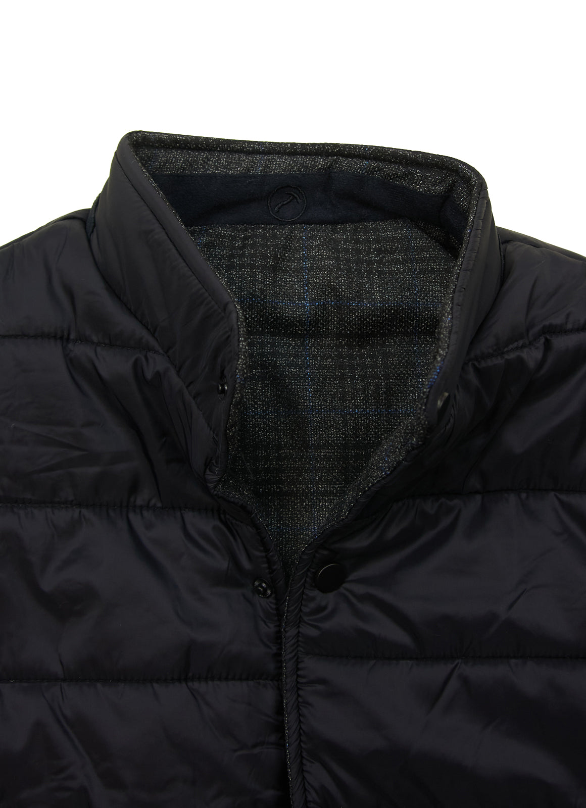 Reversible Vest — Black Exterior, Zippered Pockets, Interior Pockets, Metal Snap Buttons