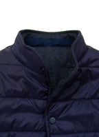Reversible Vest — Black Exterior, Zippered Pockets, Interior Pockets, Metal Snap Buttons