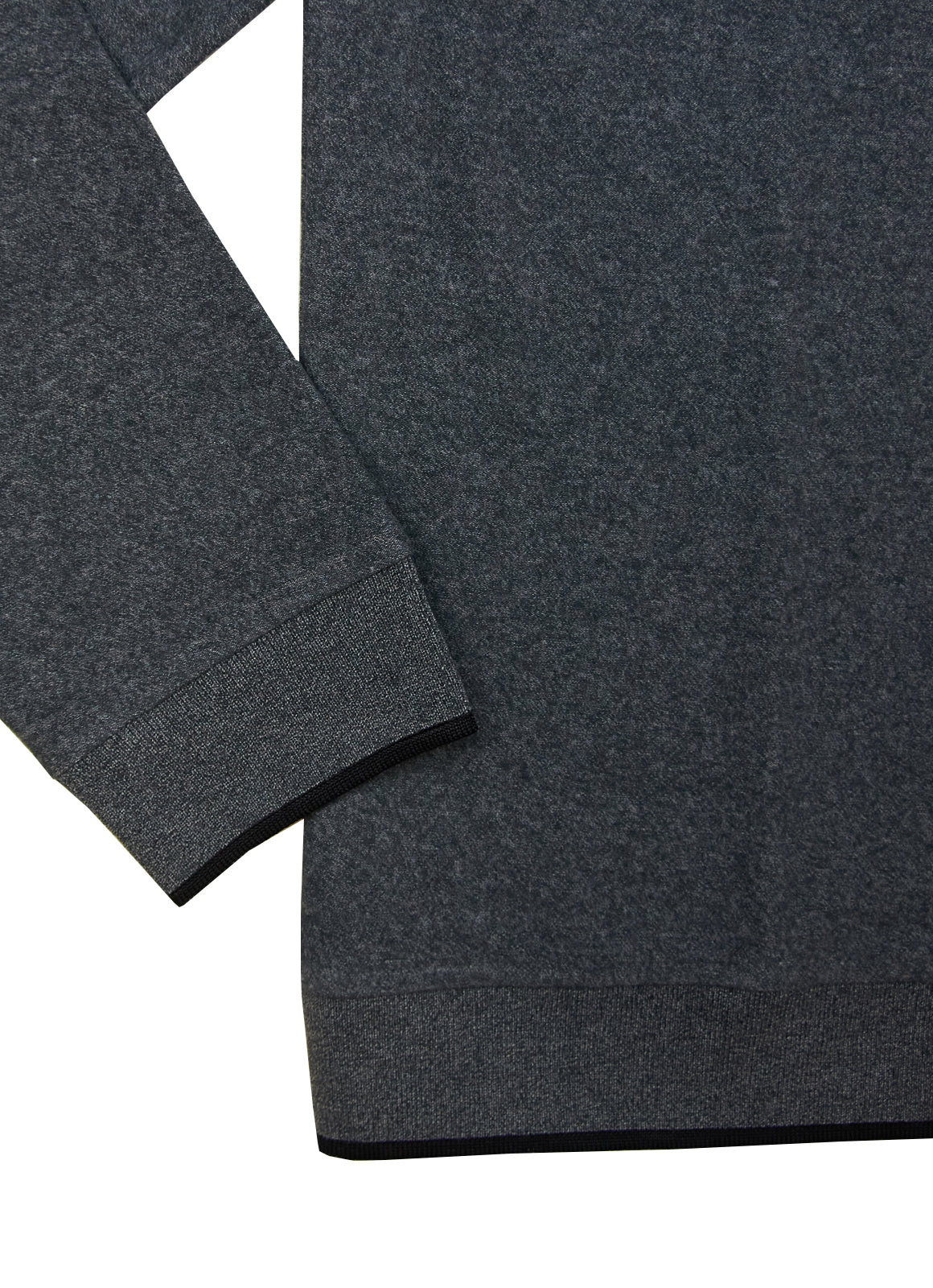 Cotton-Modal Pullover — 3-Button Collar, Chest Pocket, Elastic Waistband & Cuffs