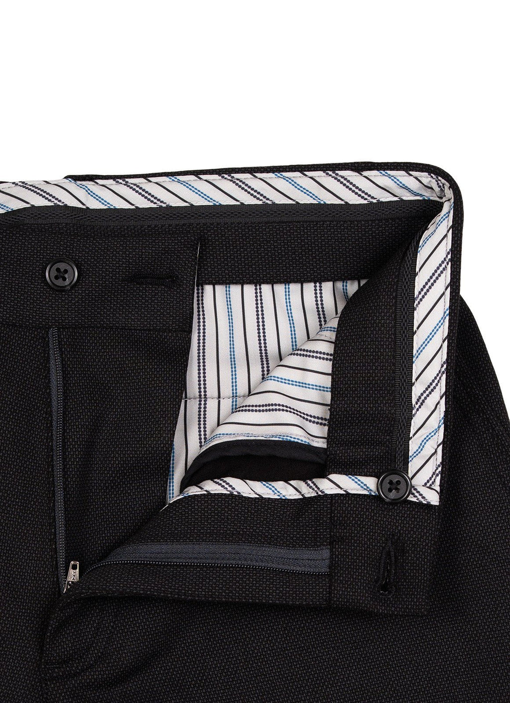 European Stretch Dress Pant — Subtle Stripe, Tailored Silhouette, All-Day Flexibility