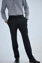 European Stretch Dress Pant — Subtle Stripe, Tailored Silhouette, All-Day Flexibility