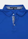 Pebble Jacquard Stretch Polo — Metal-Rimmed Buttons, Tonal Inner Yoke, Bungee Locker Loop