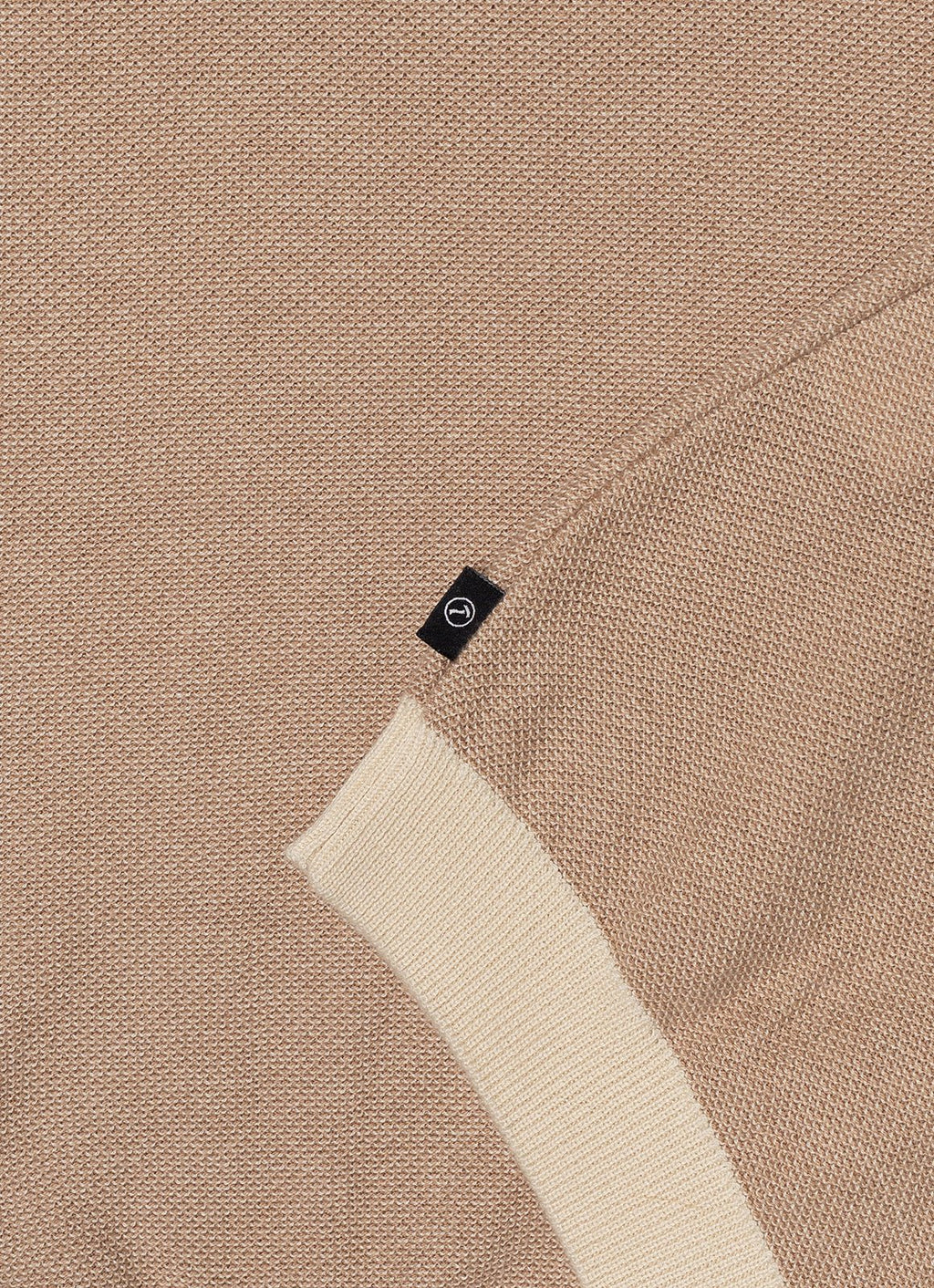 Split Neck Knit Polo — Two-Toned Sweater Knit, Collared Design, 100% Cotton