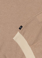 Split Neck Knit Polo — Two-Toned Sweater Knit, Collared Design, 100% Cotton
