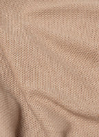Split Neck Knit Polo — Two-Toned Sweater Knit, Collared Design, 100% Cotton