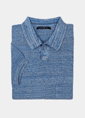 Split Neck Knit Polo — Viscose-Nylon Blend, Refined Neckline, Versatile Smart-Casual Style