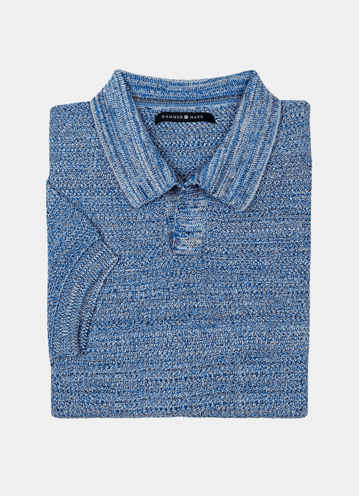 Split Neck Knit Polo — Viscose-Nylon Blend, Refined Neckline, Versatile Smart-Casual Style