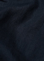 Washed Linen Overshirt — Spread Collar, Double Flap Chest Pockets, Relaxed Fit