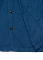 Washed Linen Overshirt — Spread Collar, Double Flap Chest Pockets, Relaxed Fit