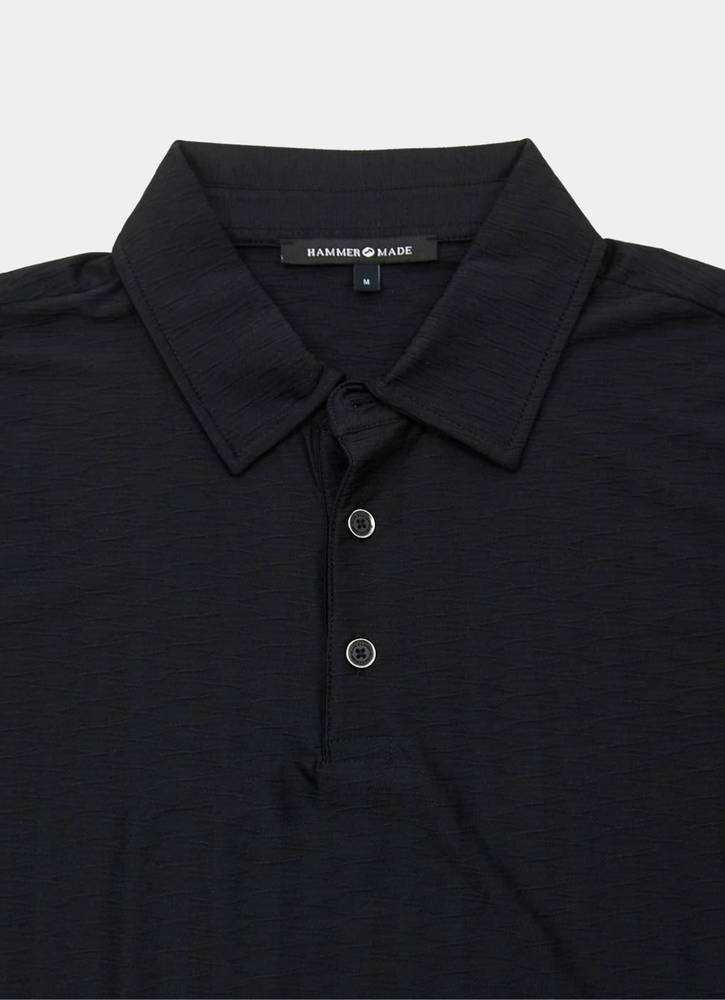 Short Sleeve Stretch Polo — Soft Textured Fabric, Metal-Rimmed Buttons, All-Day Comfort