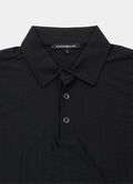 Short Sleeve Stretch Polo — Soft Textured Fabric, Metal-Rimmed Buttons, All-Day Comfort