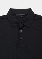 Short Sleeve Stretch Polo — Soft Textured Fabric, Metal-Rimmed Buttons, All-Day Comfort