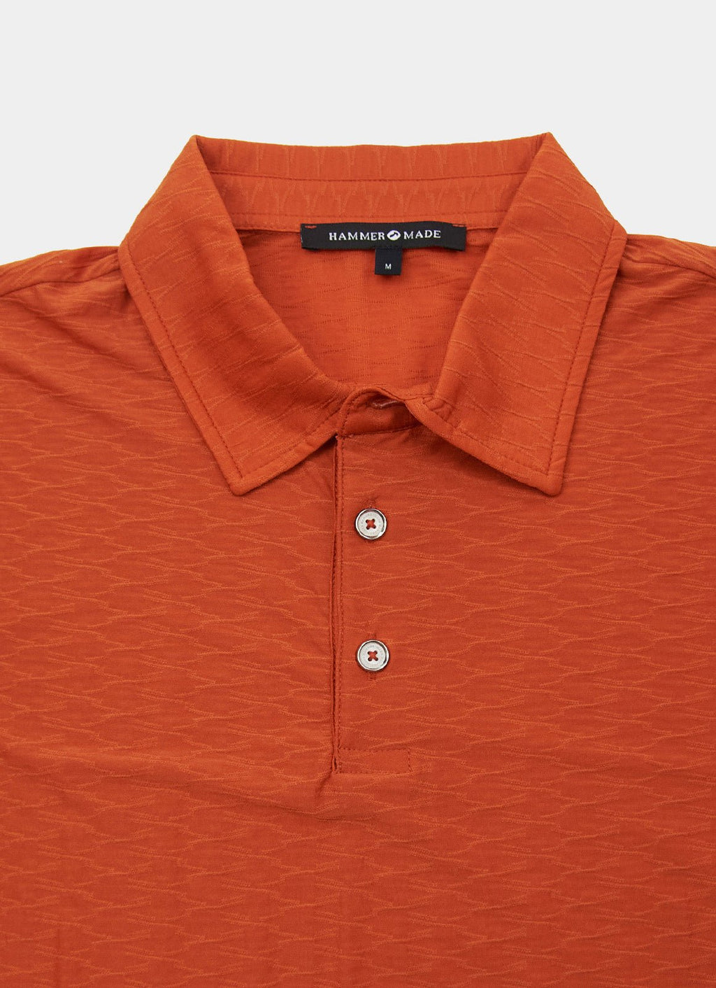 Short Sleeve Stretch Polo — Soft Textured Fabric, Metal-Rimmed Buttons, All-Day Comfort