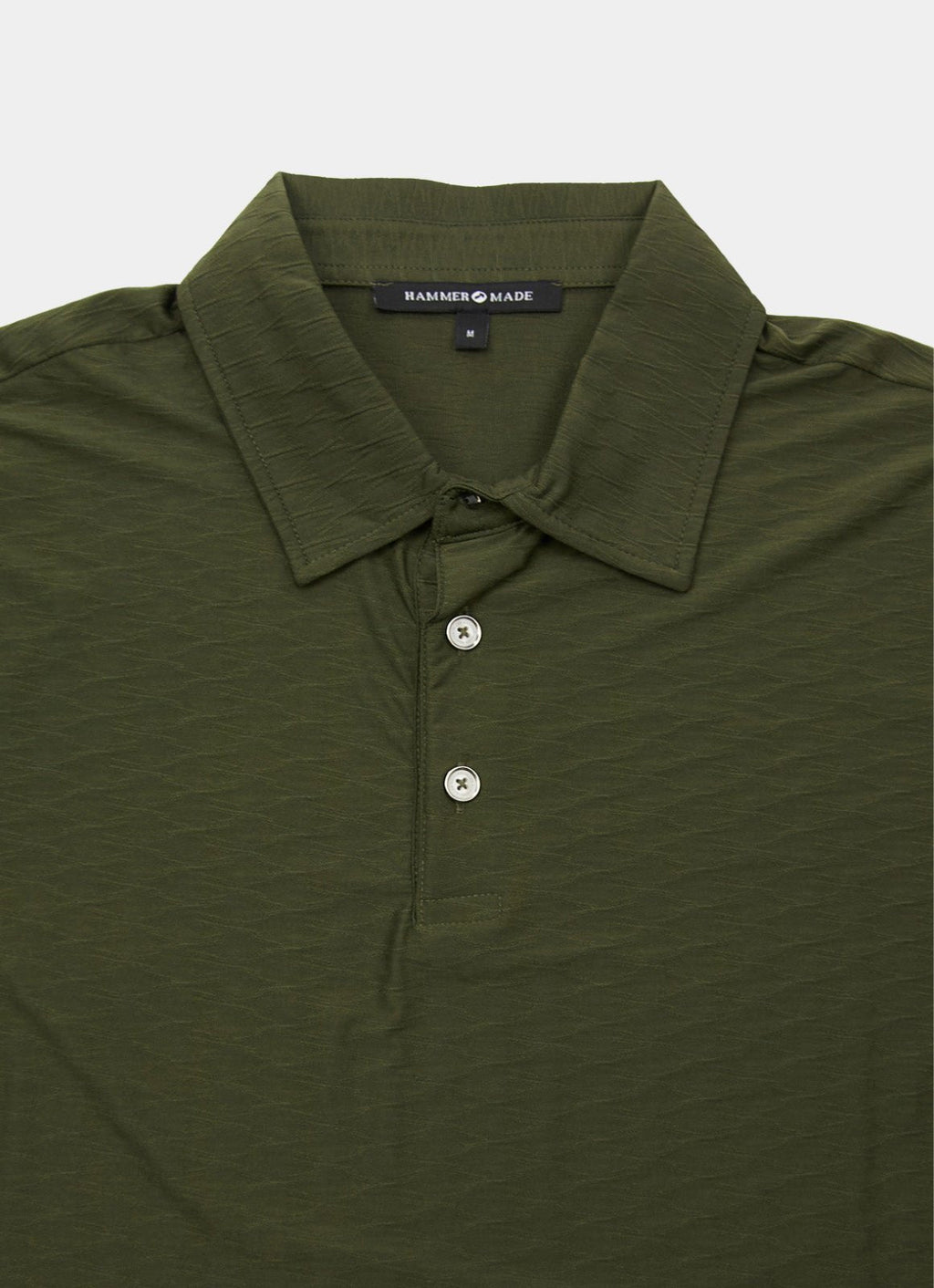 Short Sleeve Stretch Polo — Soft Textured Fabric, Metal-Rimmed Buttons, All-Day Comfort