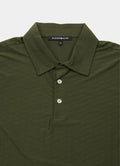 Short Sleeve Stretch Polo — Soft Textured Fabric, Metal-Rimmed Buttons, All-Day Comfort
