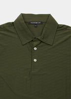 Short Sleeve Stretch Polo — Soft Textured Fabric, Metal-Rimmed Buttons, All-Day Comfort