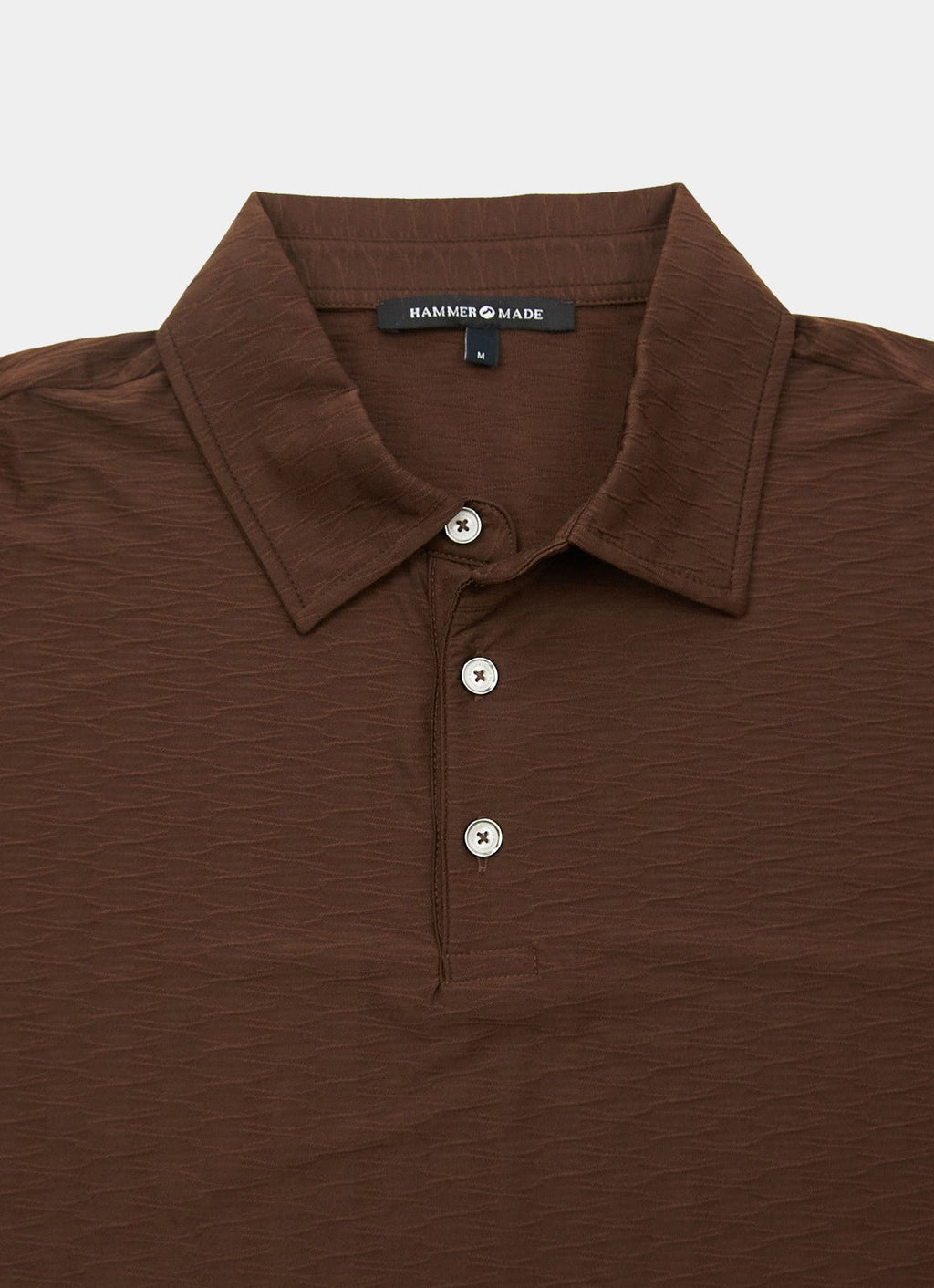 Short Sleeve Stretch Polo — Soft Textured Fabric, Metal-Rimmed Buttons, All-Day Comfort