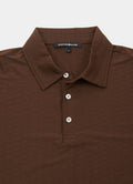 Short Sleeve Stretch Polo — Soft Textured Fabric, Metal-Rimmed Buttons, All-Day Comfort