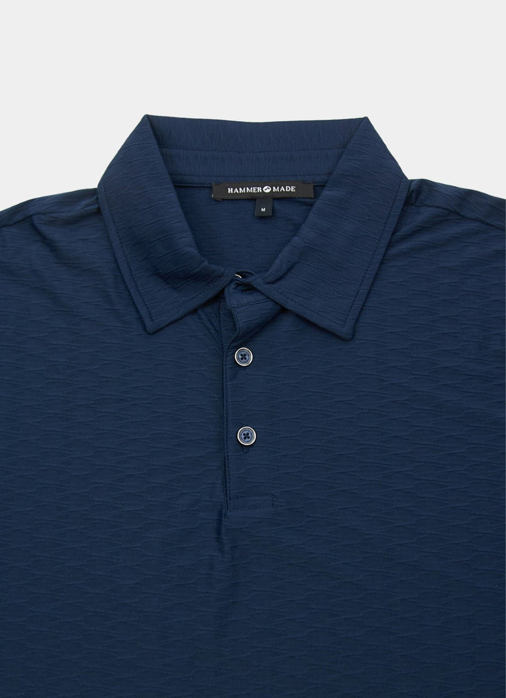 Short Sleeve Stretch Polo — Soft Textured Fabric, Metal-Rimmed Buttons, All-Day Comfort
