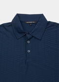 Short Sleeve Stretch Polo — Soft Textured Fabric, Metal-Rimmed Buttons, All-Day Comfort