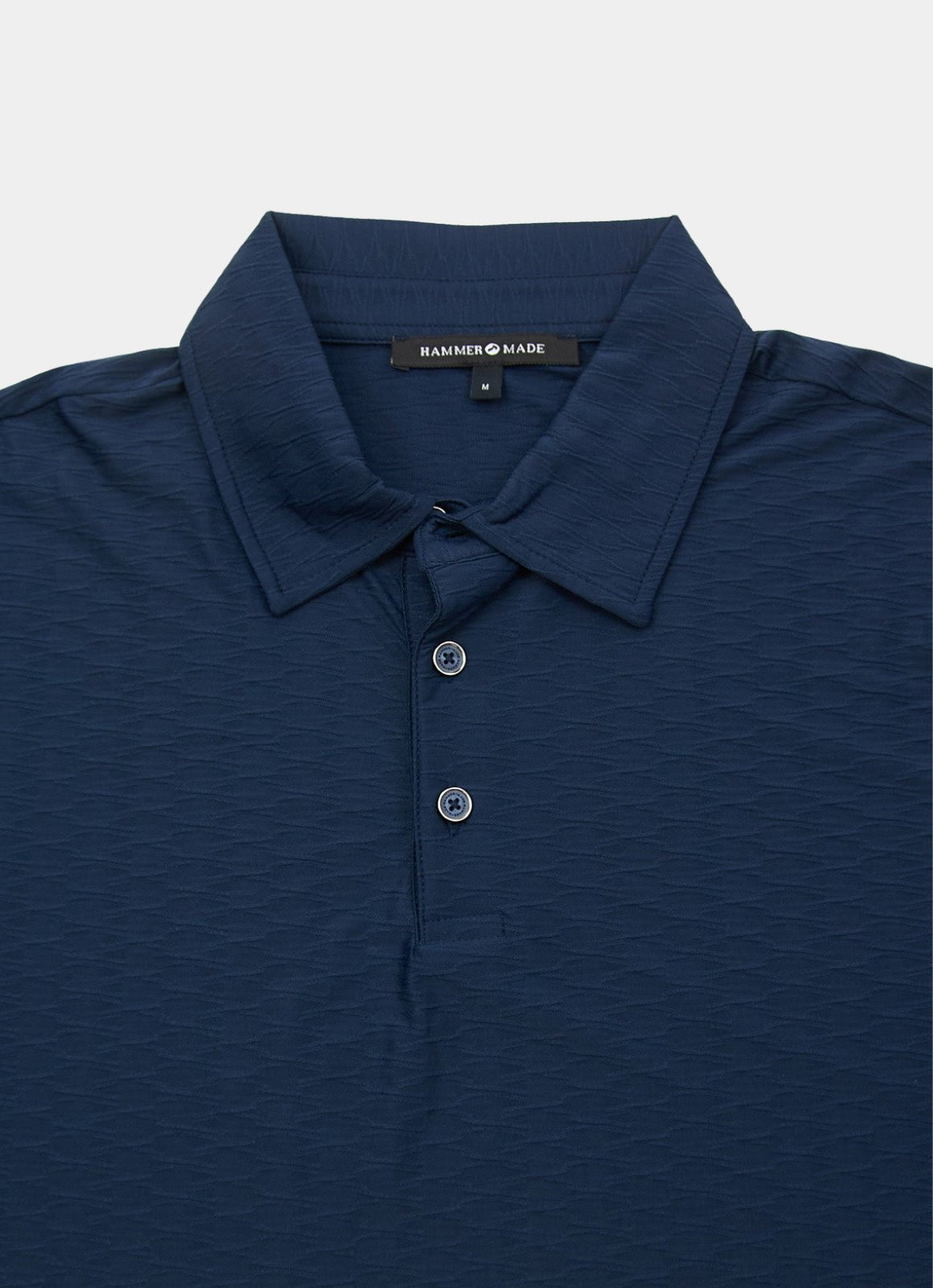 Short Sleeve Stretch Polo — Soft Textured Fabric, Metal-Rimmed Buttons, All-Day Comfort